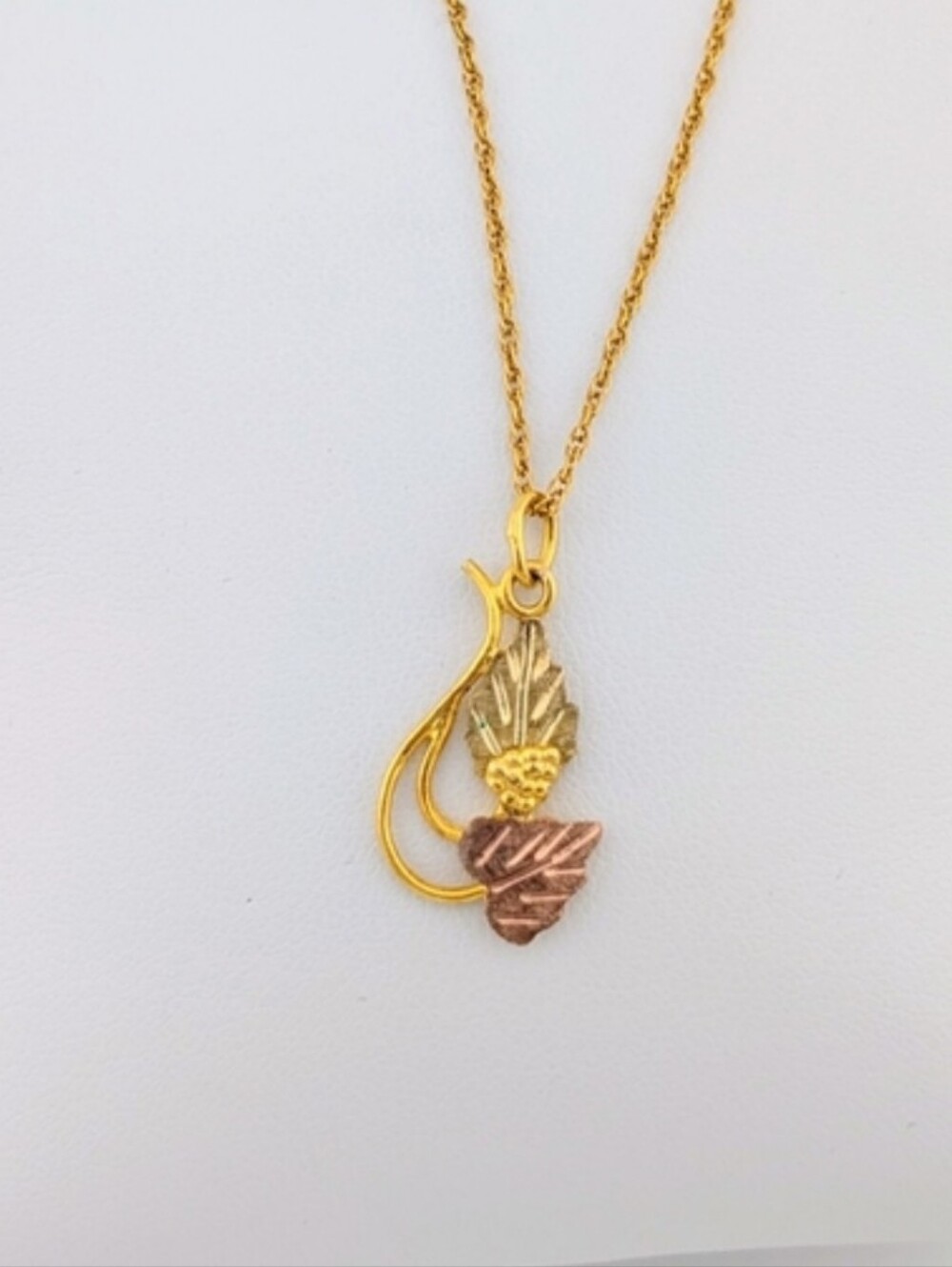 Vintage Solid 12K Gold Black Hills Necklace - Dainty Estate Jewelry